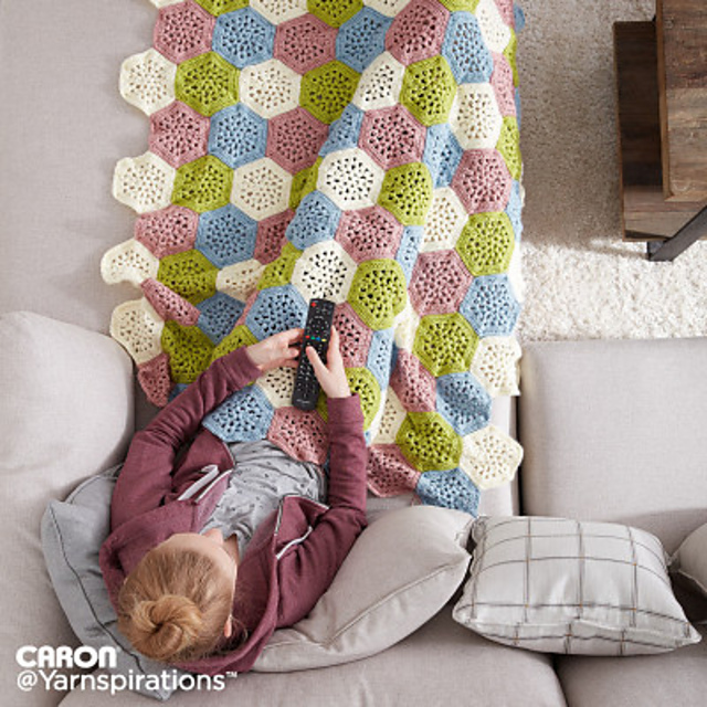 Crochet Hexagon Afghan