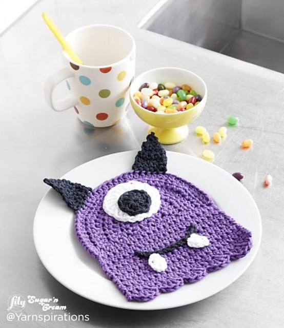 Scary Gary Crochet Dishcloth