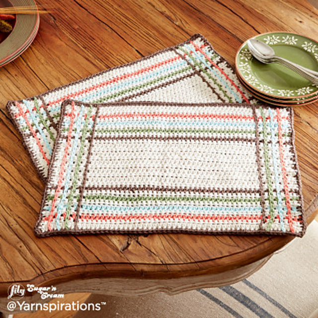 Mad For Plaid Crochet Placemat