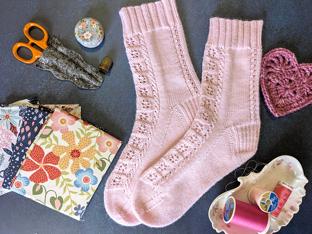 Quilted Cosmos Socks