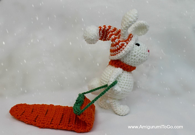 Carrot Sled For Bunny