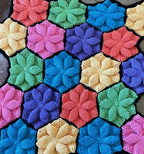 Embossed Flower Afghan