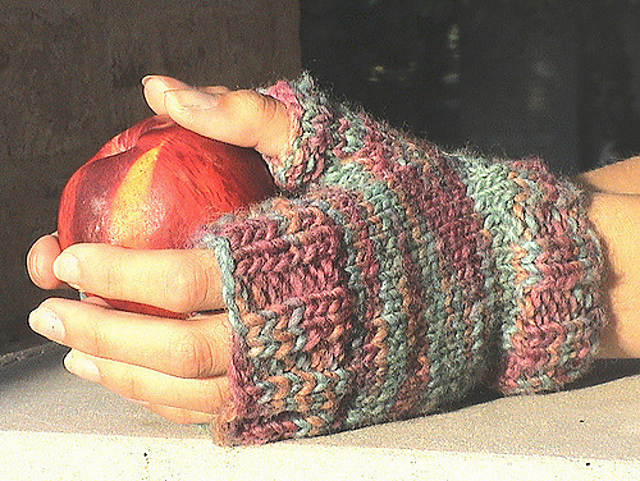 Magical  Fingerless Mitts - Handpainted Yarn
