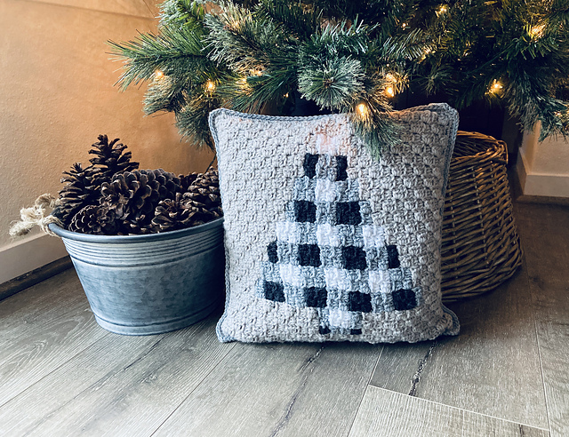 Plaid Tree Pillow