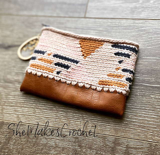 Geometric Zip Pouch