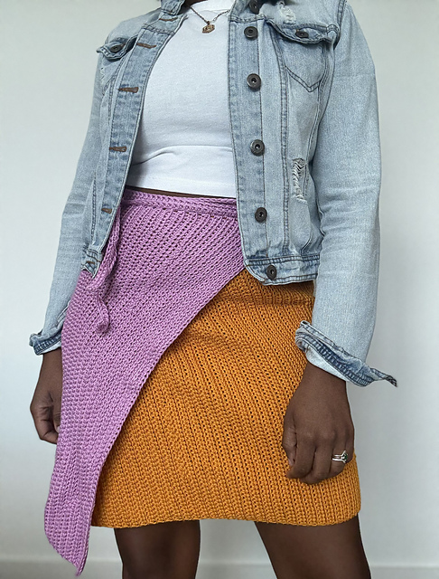 Split Stitch Wrap Skirt