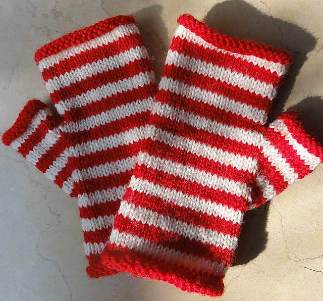 Where's Waldo/Wally Fingerless Mittens