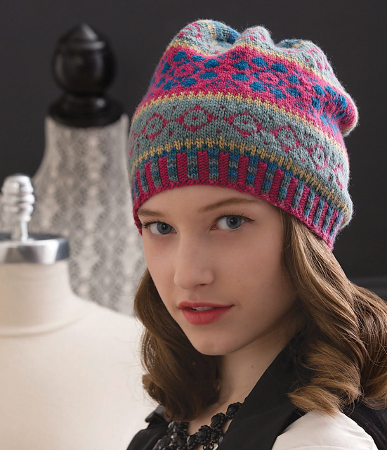 Slouchy Fair Isle Hat
