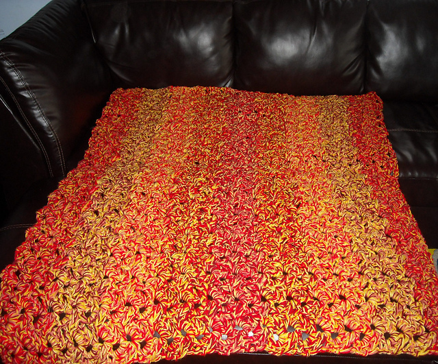 4 or 5 Color Lacy Afghan