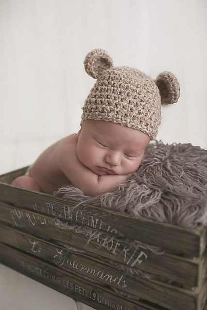 Baby Bear Hat - Photography Prop
