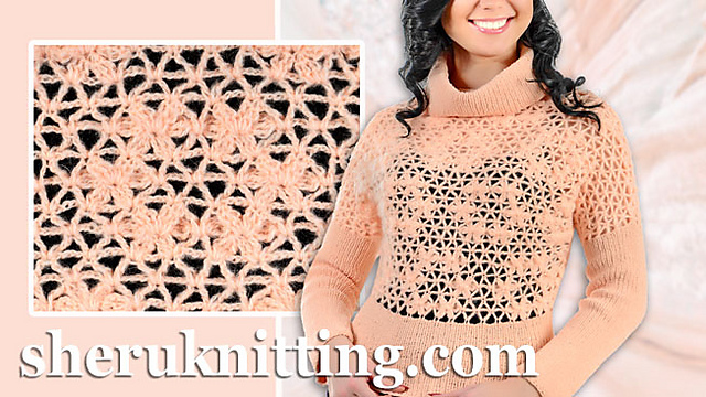 Crochet Mesh Sweater Model 14