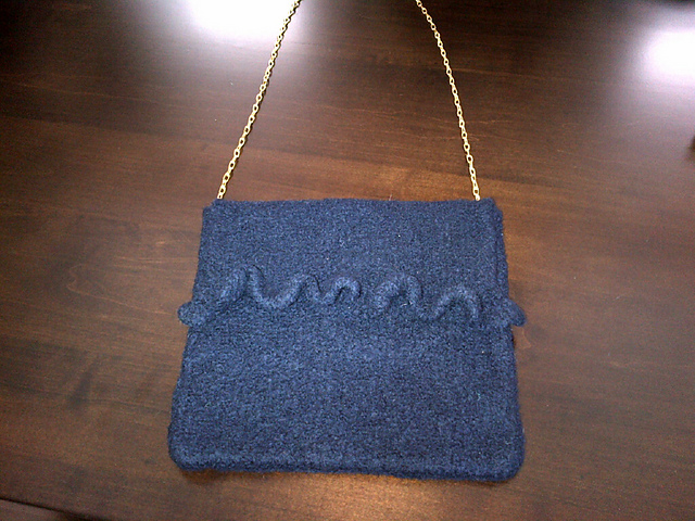 Ruffled Felted Handbag