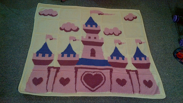 Pink Princess Castle Blanket