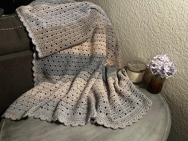 Swiss Dot Filet Throw