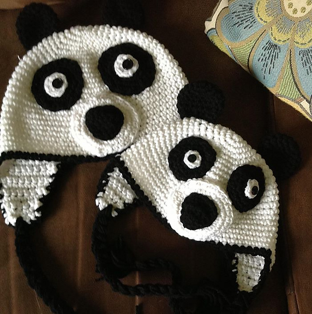 Panda Bear Earflap Hat