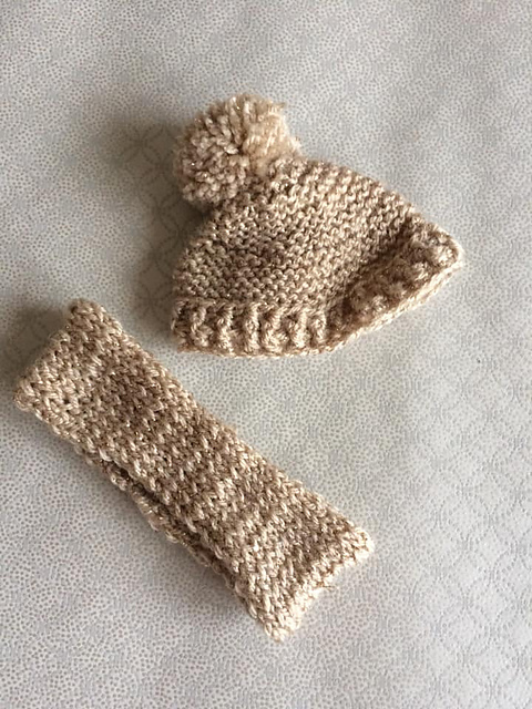 Dolls Knitty Hat & Snood