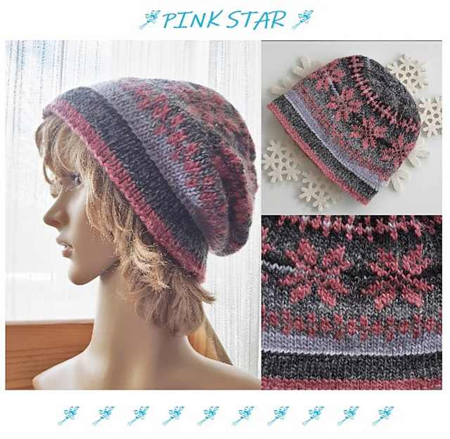 Pink Star Beanie