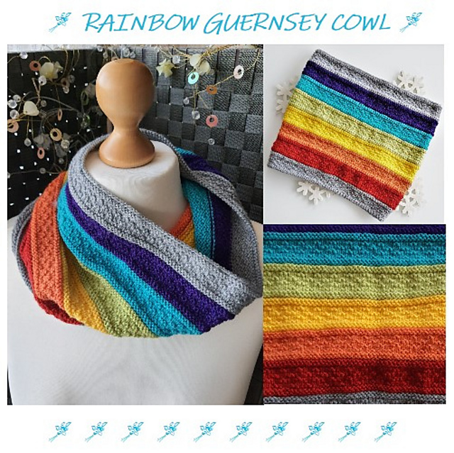 Rainbow Guernsey Cowl