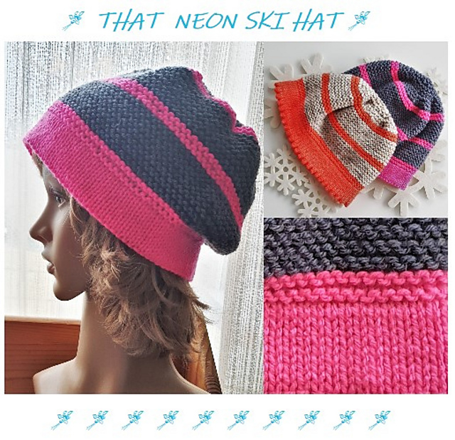 That neon ski hat