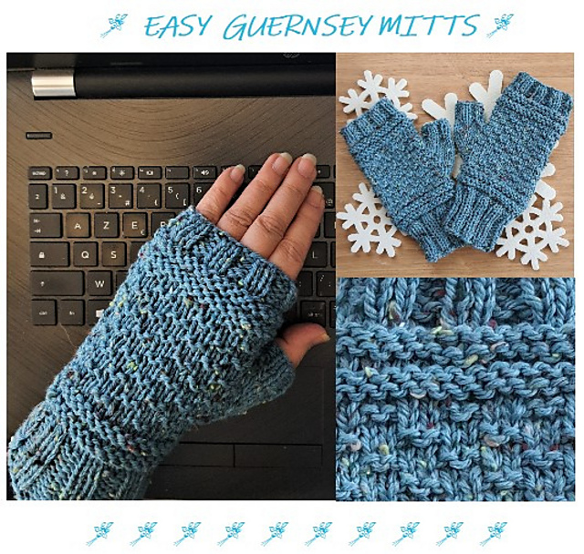 Easy Guernsey Mitts