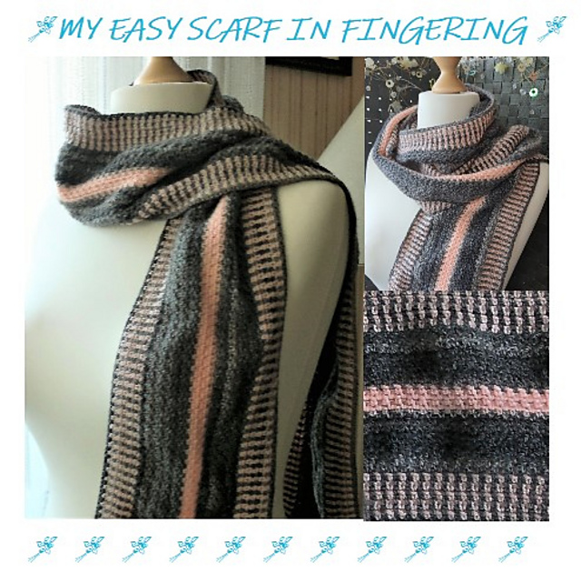 My easy scarf in fingering