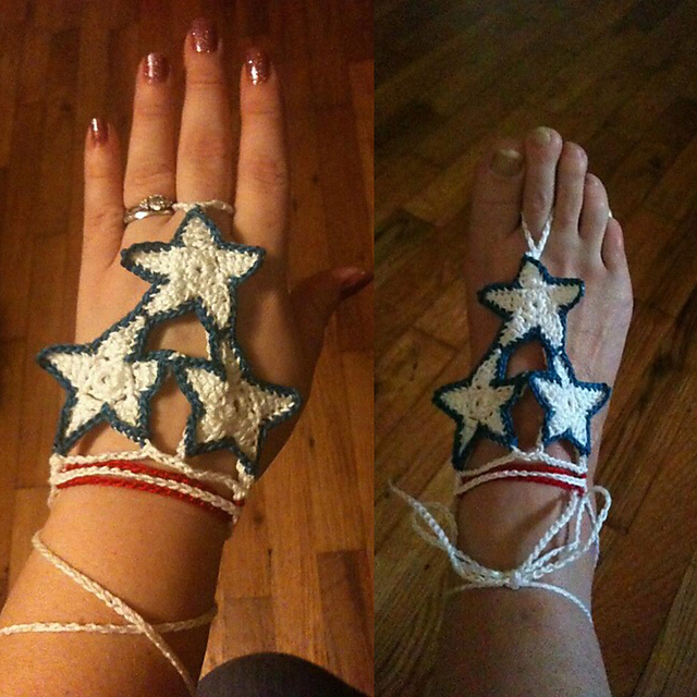 Stars and Stripes Barefoot Sandal