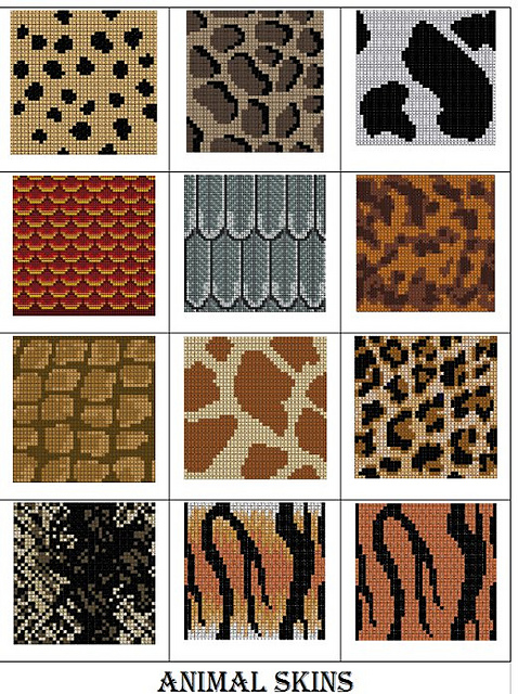 Ravelry: Animal Skin charts pattern by Melanie Nordberg