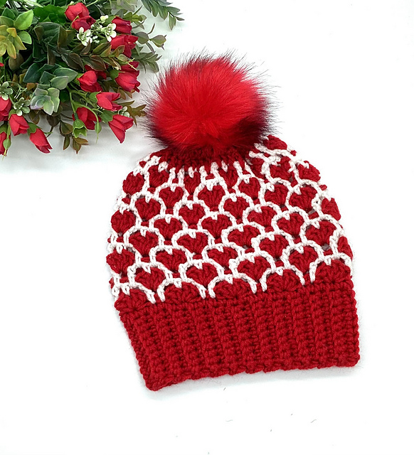 Heart Lace Beanie