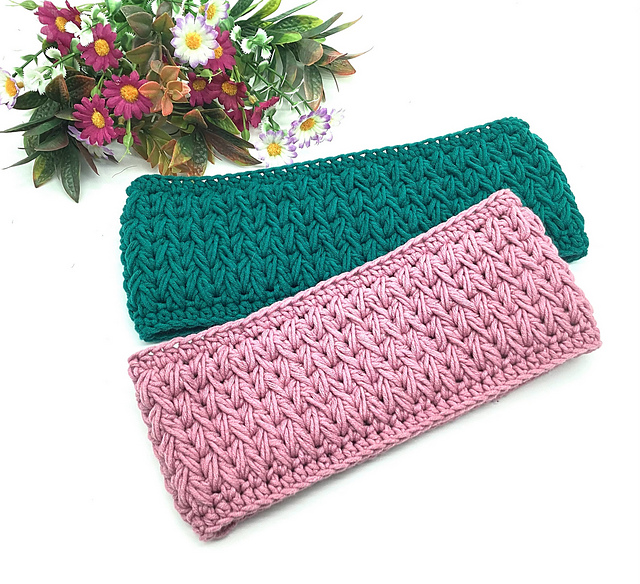 Cozy Feather Crochet Headband