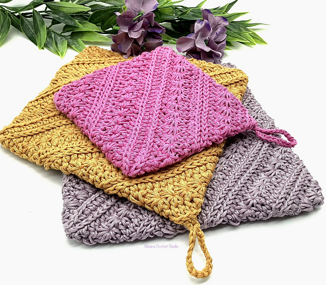 Double Tick Star Potholder