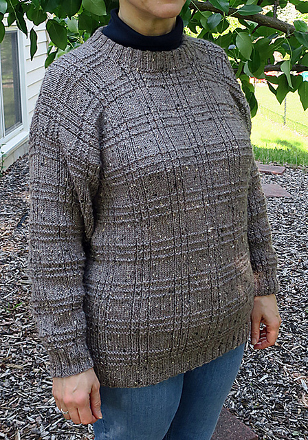 Smart Plaid Textured Pullover 