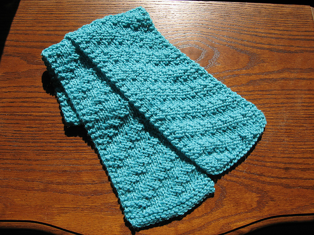 Textured Turquoise Scarf
