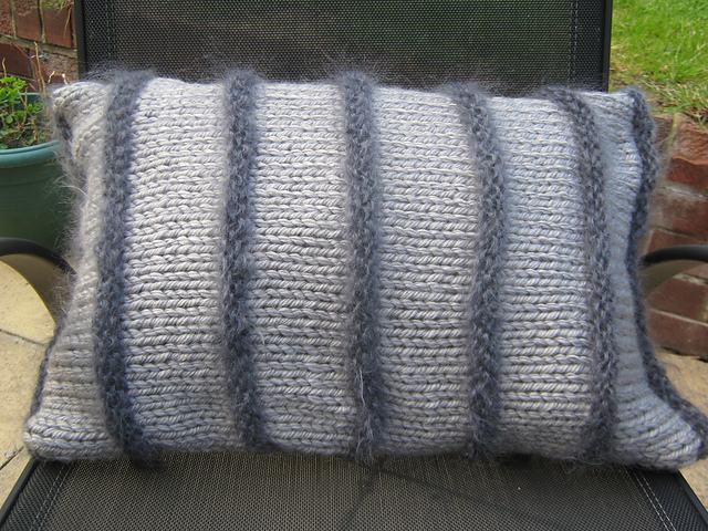 Super chunky striped cushion