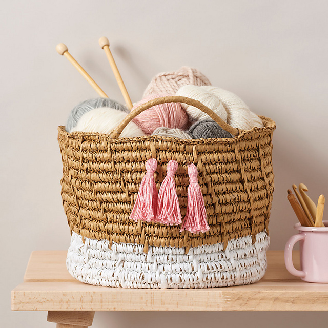 Raffia Crochet Basket