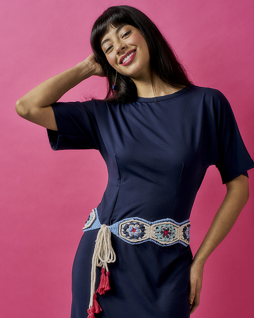 Chunky Floral Boho Belt