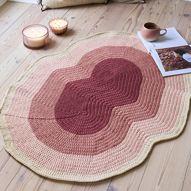 Puddle Rug Shape Ravelry: Softly Sculpted Puddle Rug pattern by Natalie Beard