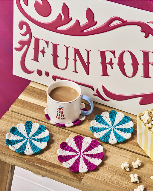 Circus Collection Stripy Coasters