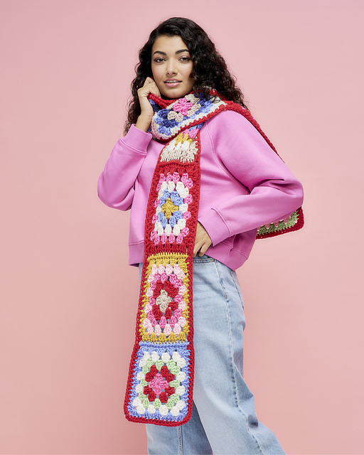Granny Square Scarf