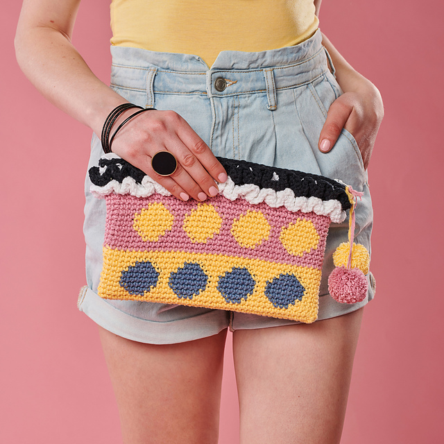 Spots & Stripes Clutch Bag