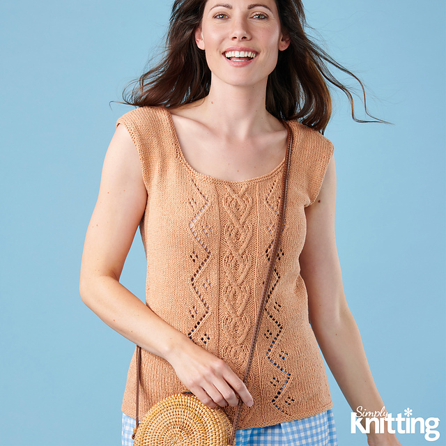 Lace and Cable Vest Top
