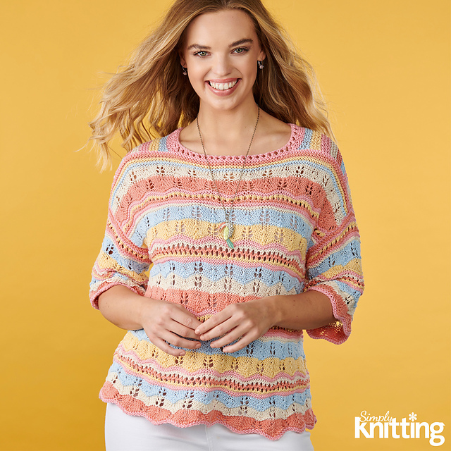 Chevron Stripes Lace Top