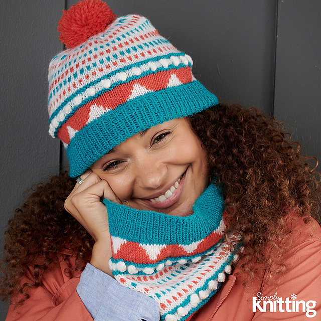 Fair Isle Hat & Cowl Set