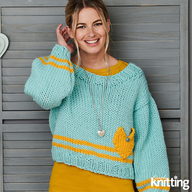 Heart Pocket Cropped Jumper