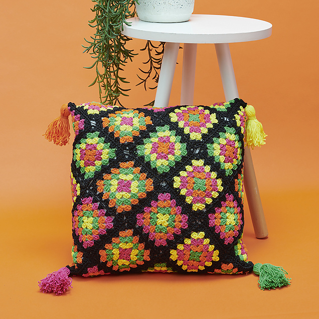 Granny Square Cushion