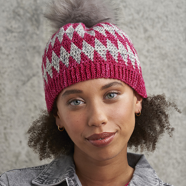 Diamond Bobble Hat