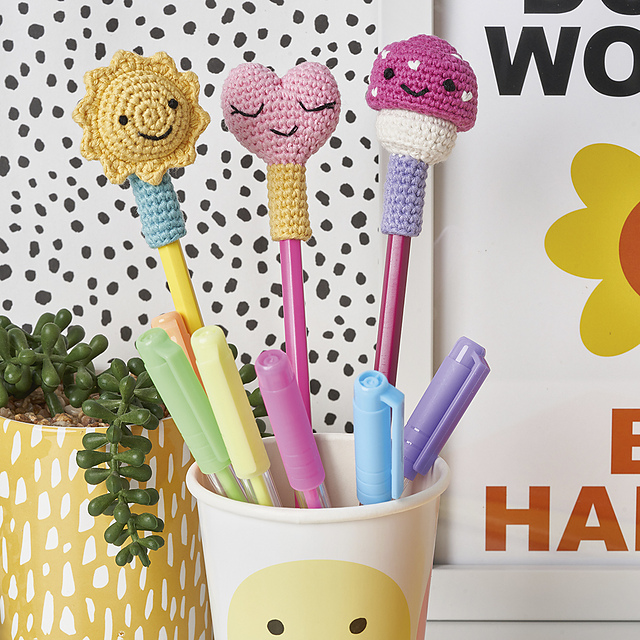Happy Pencil Toppers