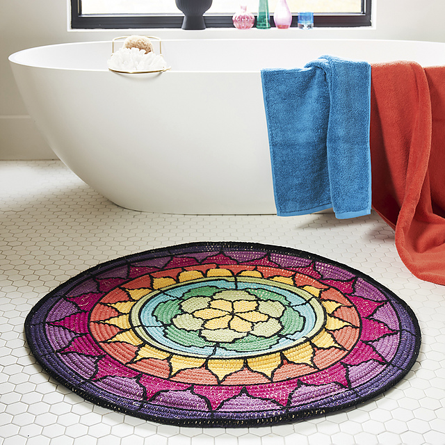 Stained Rug Design Ravelry: Stained Glass Rug pattern by Lucy Croft