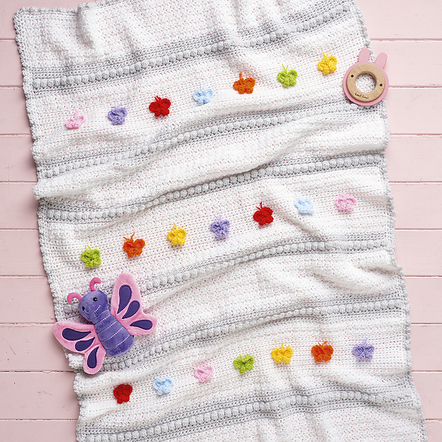 Ravelry Butterfly baby blanket pattern by Johan Björnfot