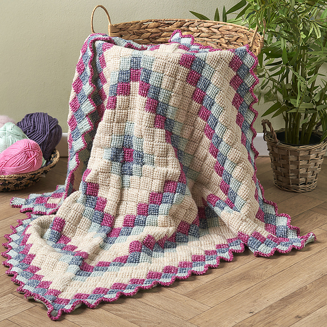 Tunisian Entrelac Throw