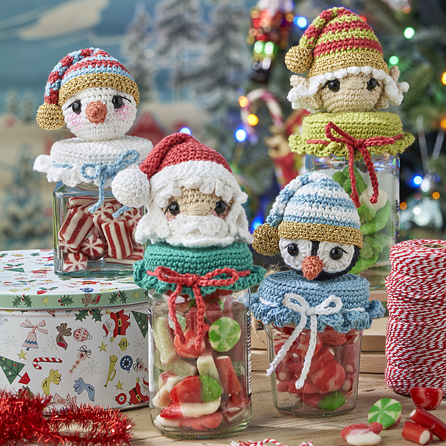 Ravelry: Vintage Christmas Jar Toppers pattern by Ellie's Craft Boutique